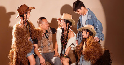 Quán quân Siêu mẫu nhí Nguyễn Ngọc Tường Vy gây ấn tượng với bộ ảnh bên gia đình